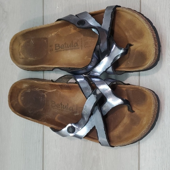 Birkenstock Betula Womens Comfort Loop Toe Sandals Flats shoes sz 40/9 - Picture 4 of 12